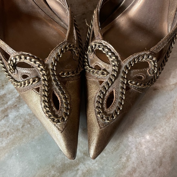 Carlos Santana Chainber Heels - Gold - Picture 6 of 8